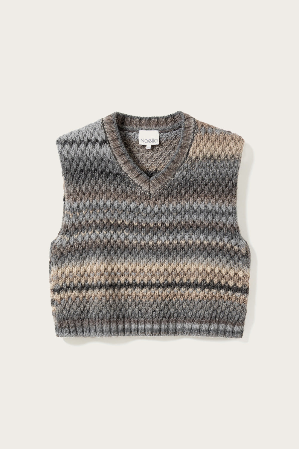 Noella Gio Knit Vest Light Grey Mix
