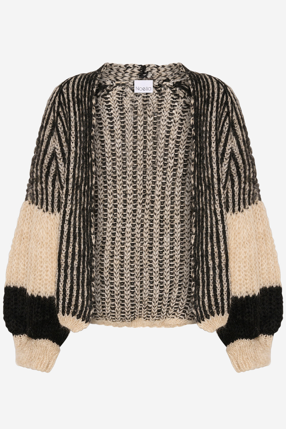 Noella Liana Knit Cardigan Cream/black
