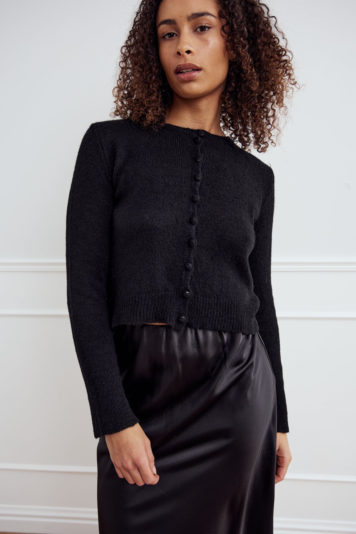 Noella Lya Knit Cardigan Black