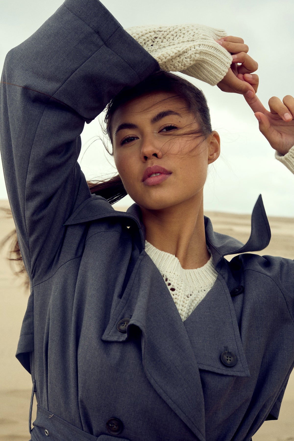 Noella Kealyn Coat Dark Grey Melange