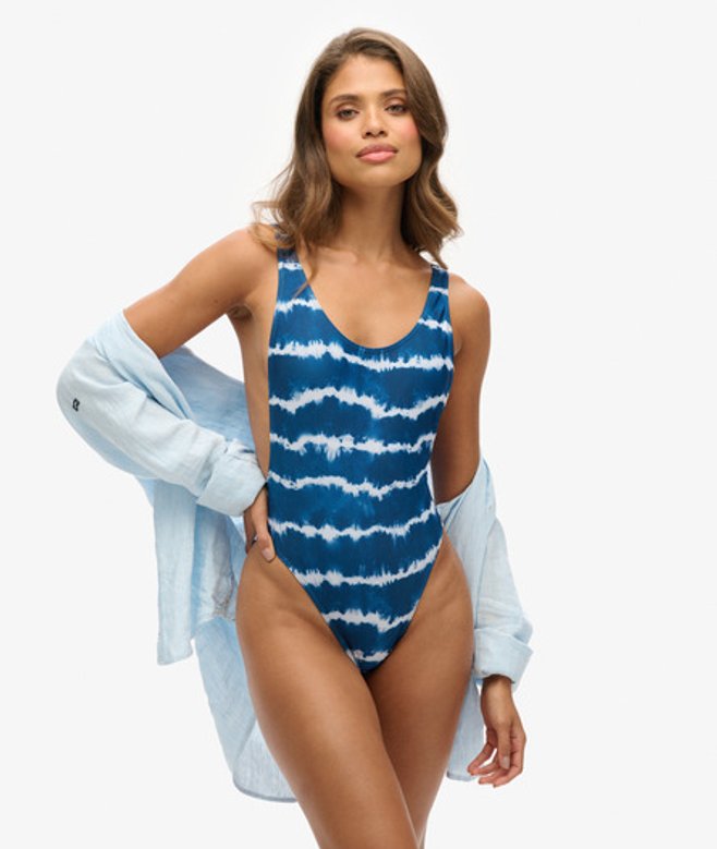 Superdry Tie-dye Badpak Blauw