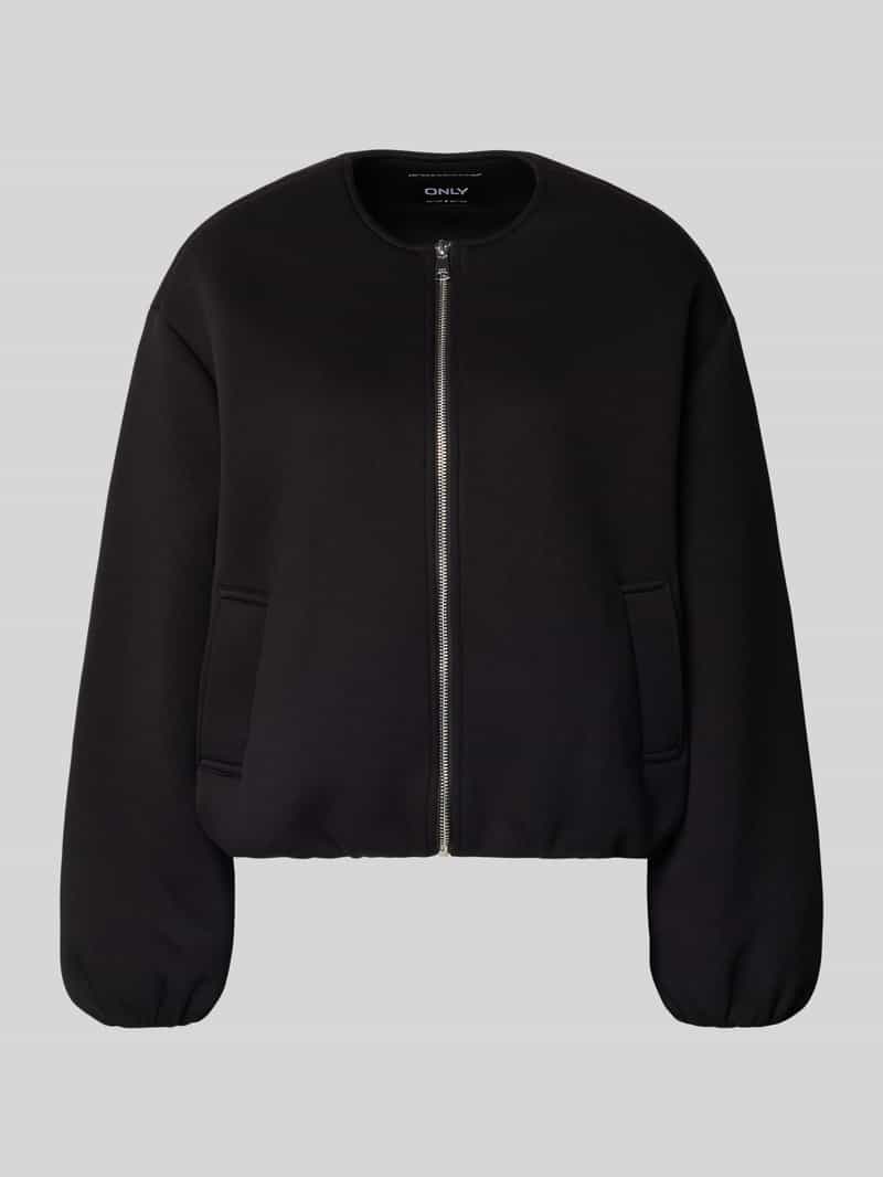 Only Comfort fit sweatjack met extra brede schouders