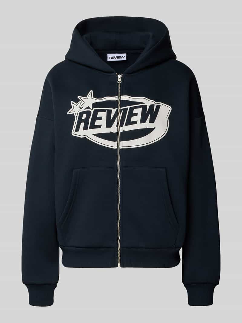 Review Sweatjack met logo en kangoeroezak