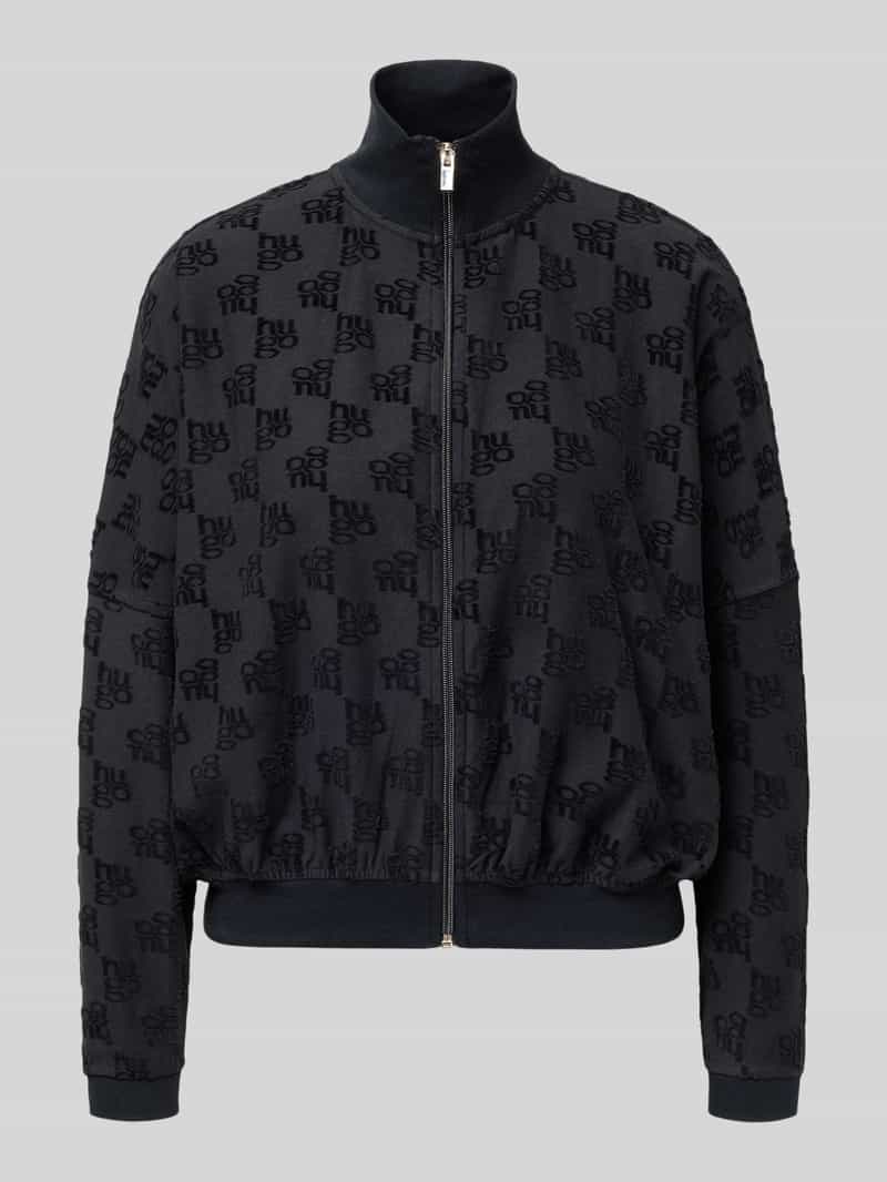 HUGO Oversized sweatjack van katoenmix, model 'TERRYMONOGRAM_JACKET'