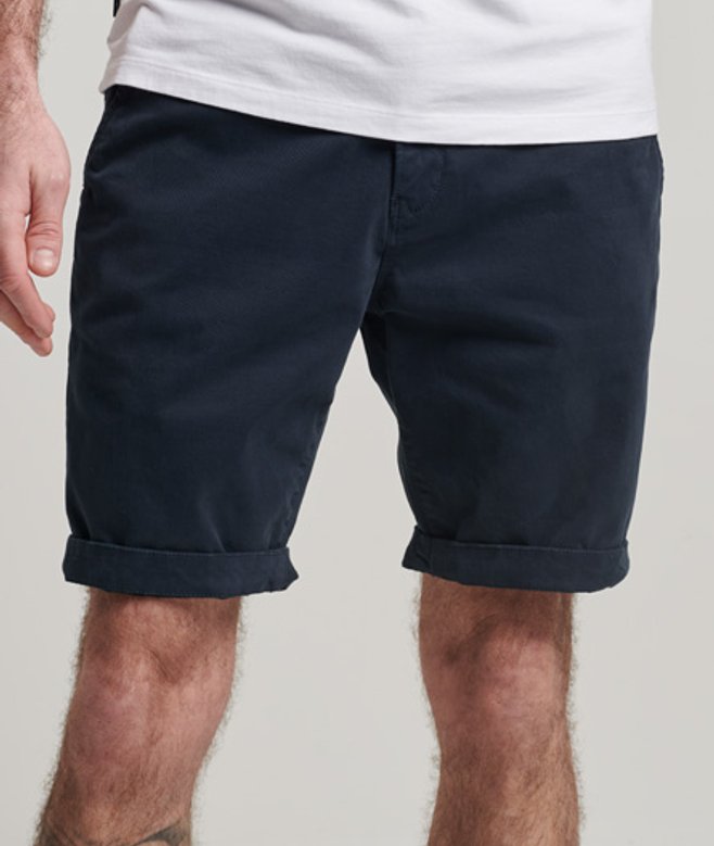 Superdry Core Chinoshort Blauw