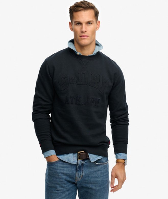 Superdry Vintage Athletic Tonal Sweatshirt met Ronde Hals Blauw