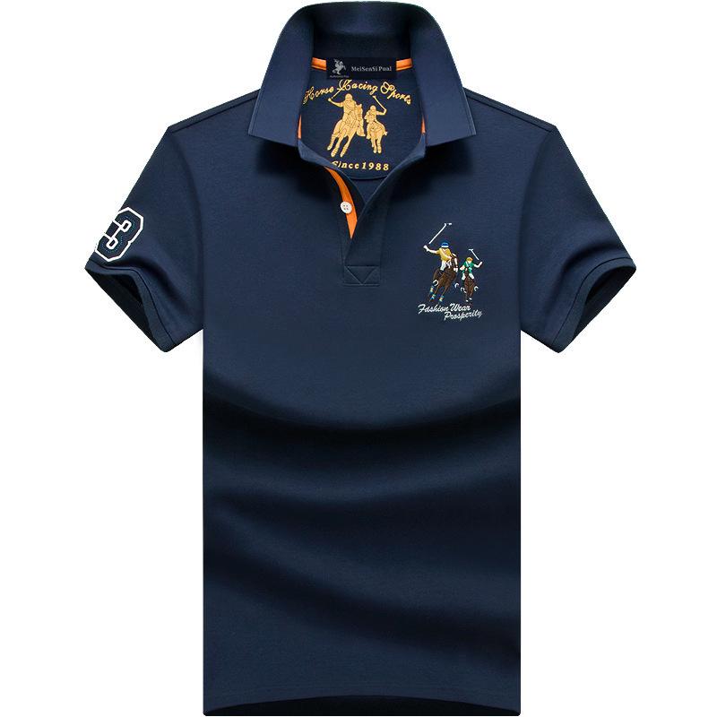 The BAY Paul Heren High-End Poloshirt - Zomer Korte Mouw Revers, Puur Katoen, Plus Size Beschikbaar 3XL (170-185 jin)