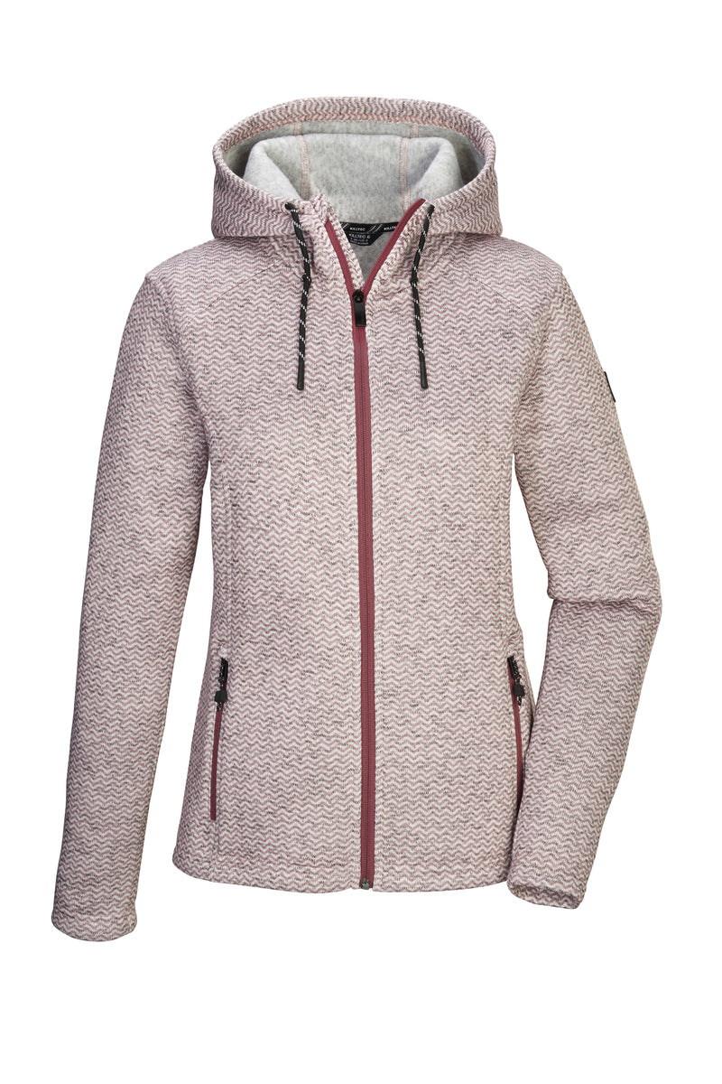 Killtec KOW 5 gebreid fleece vest dames roze