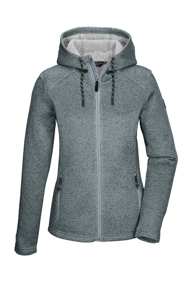 Killtec KOW 5 gebreid fleece vest dames blauw/grijs