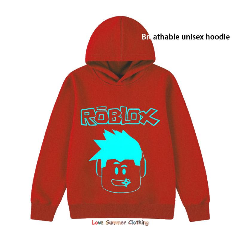 MINISO Roblox HD Print Kinder Hoodie Casual Unisex Pullover voor Jongens en Meisjes 4-14 Jaar Polyester Zeerdag Casual Kleding Bedrukte Hoodie Jeugd 140