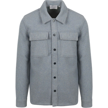 Suitable Sweater  Overshirt Wool Blend Blauw