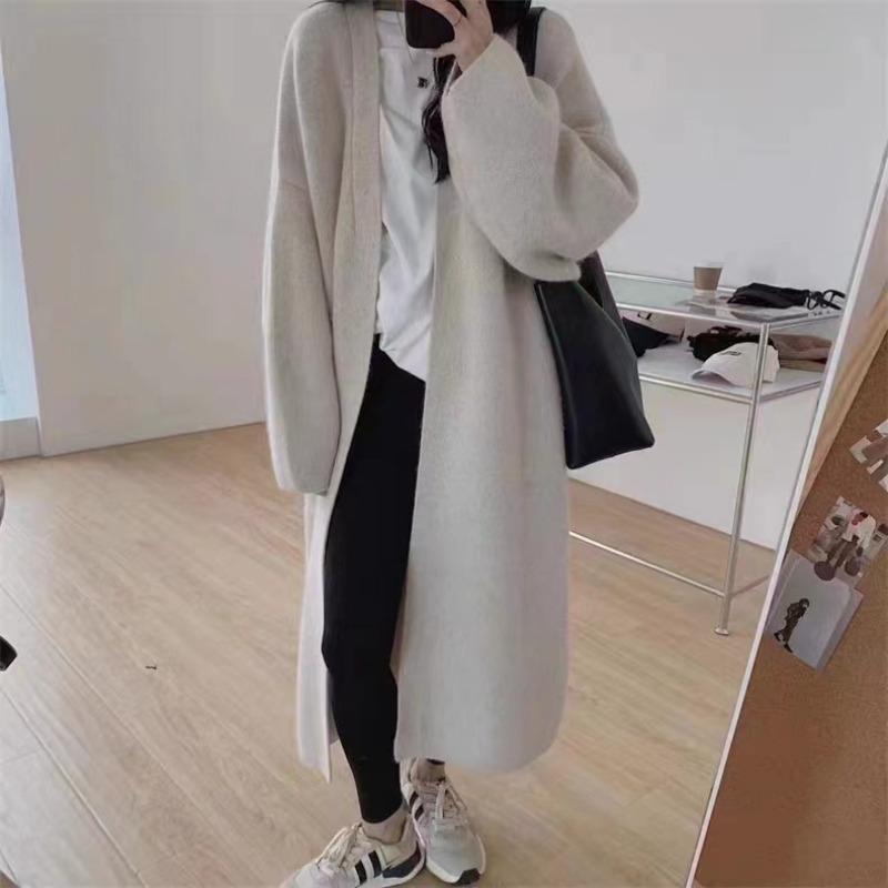 CANVAUS Herfst en winter damestrui Premium Sense lange trui Los ontwerp Niche Lui windjack vest Jack Tops One Size beige