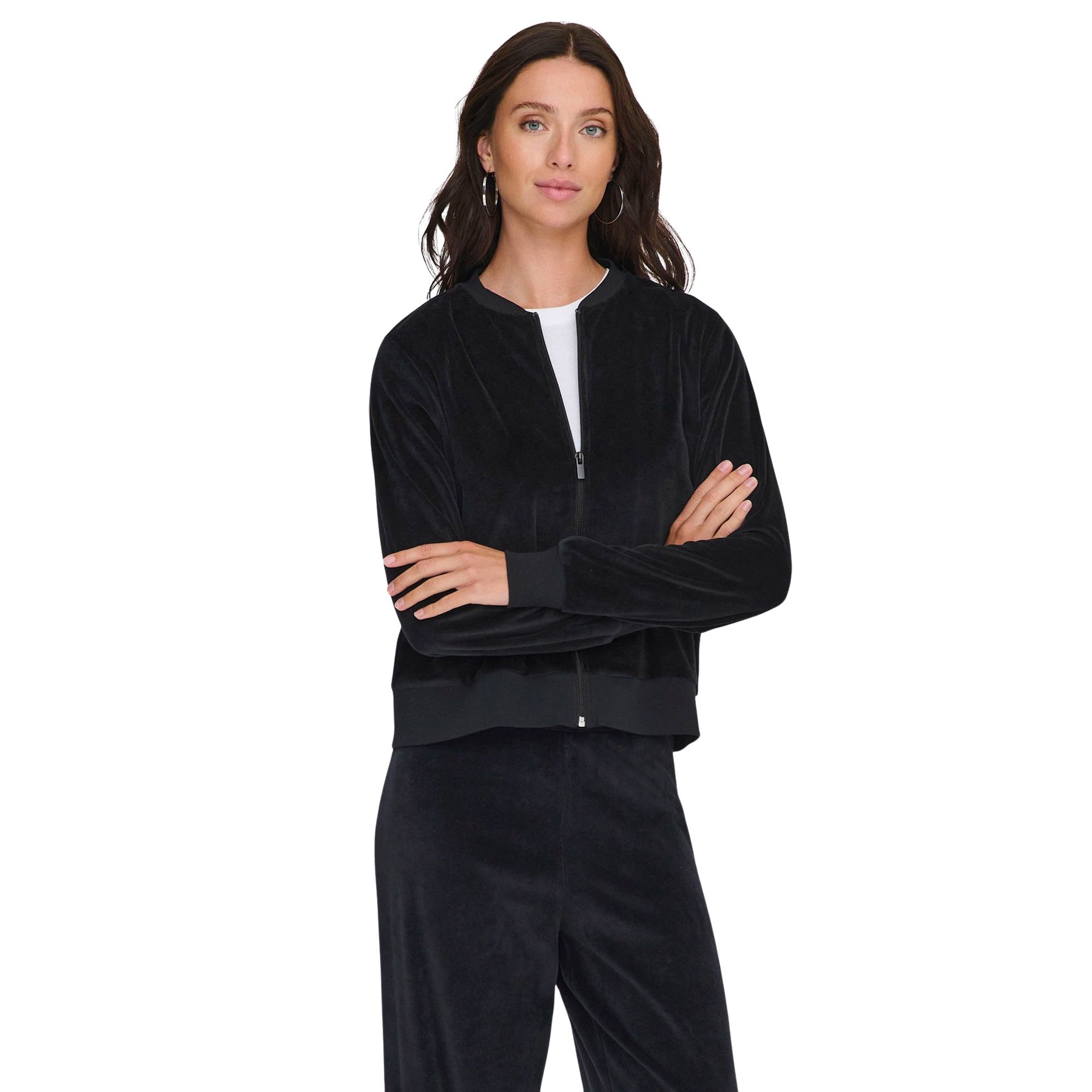 JDY Vida Velvet Zip Vest Dames