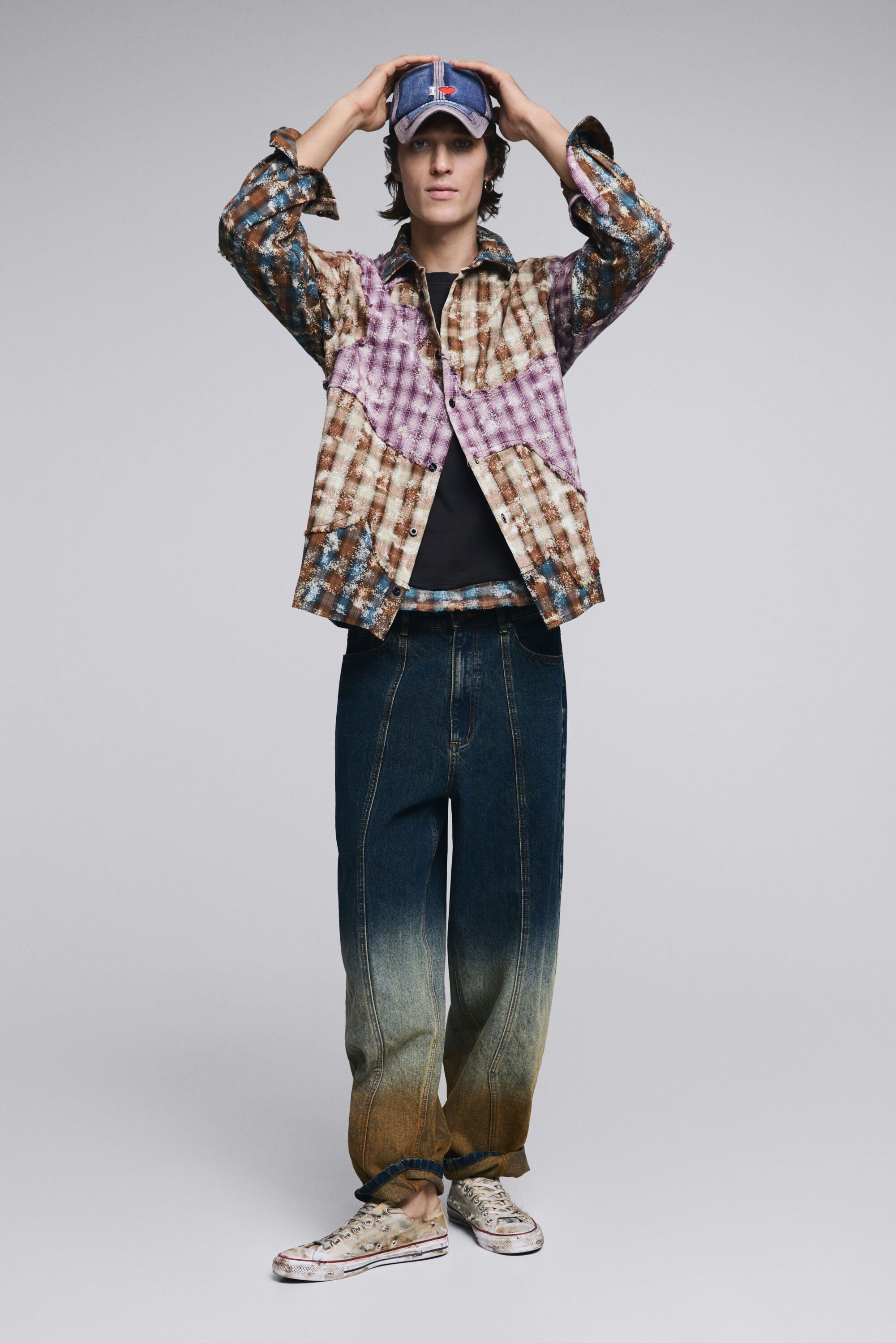 Desigual Jeans met boorden aan de onderkant - BLUE