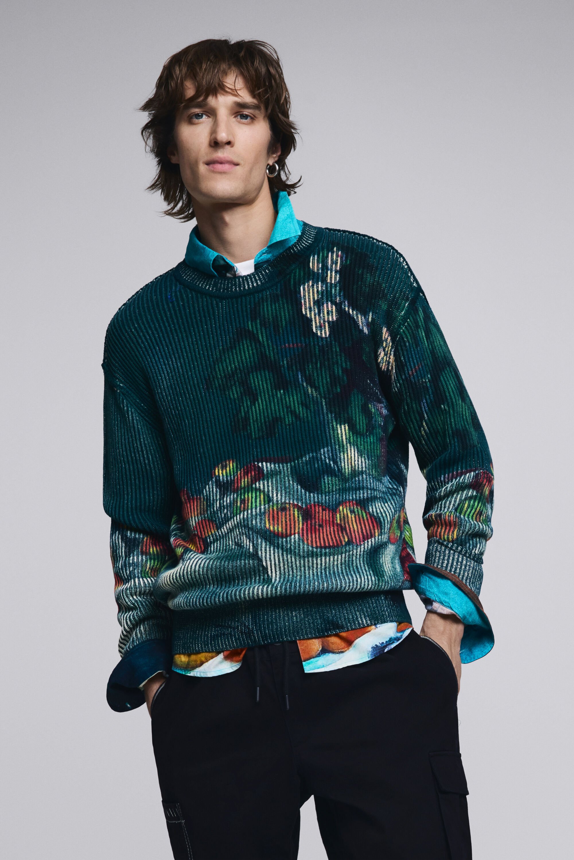 Desigual Trui stilleven textuur - BLUE