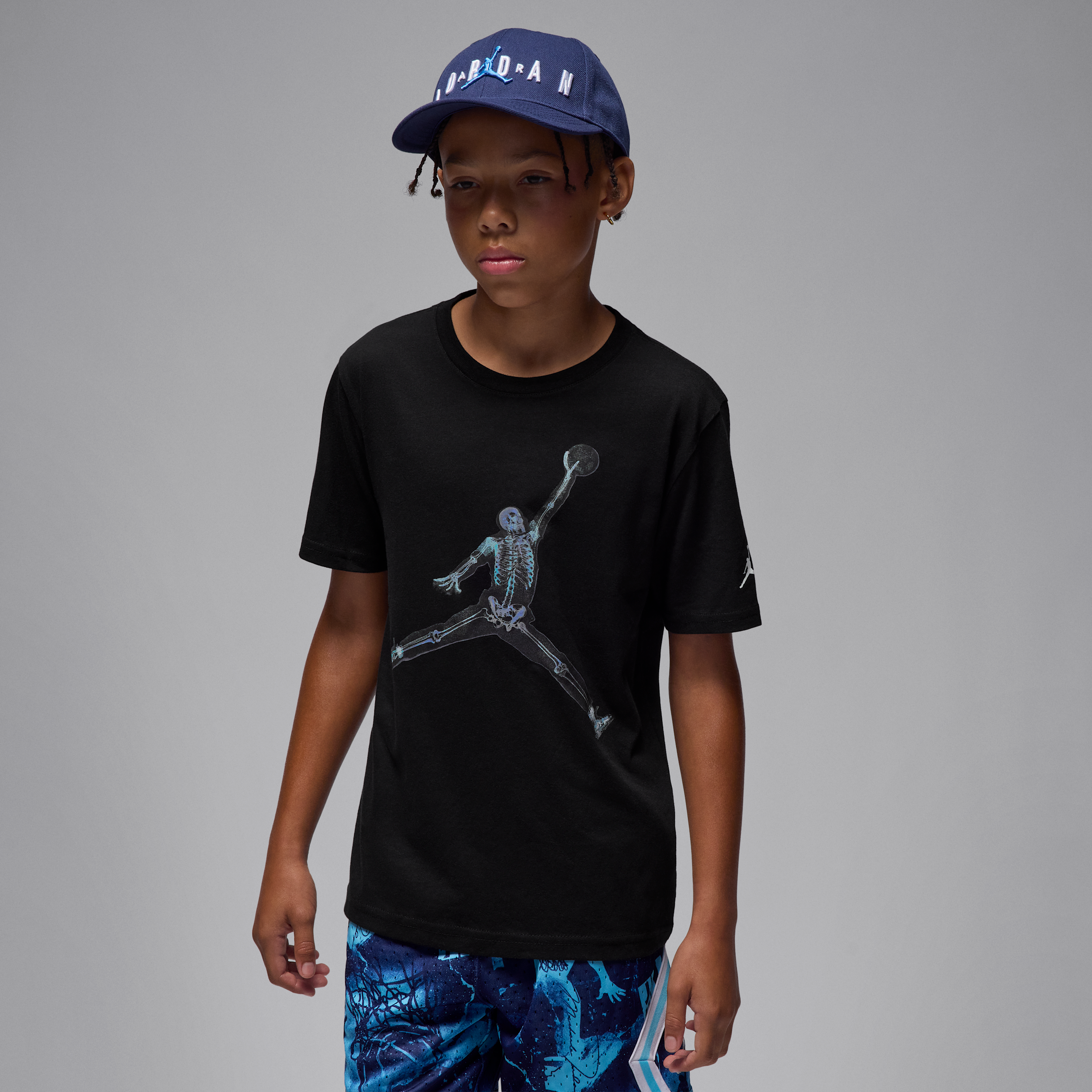 Jordan Skeleton Jumpman T-shirt voor kids - Zwart