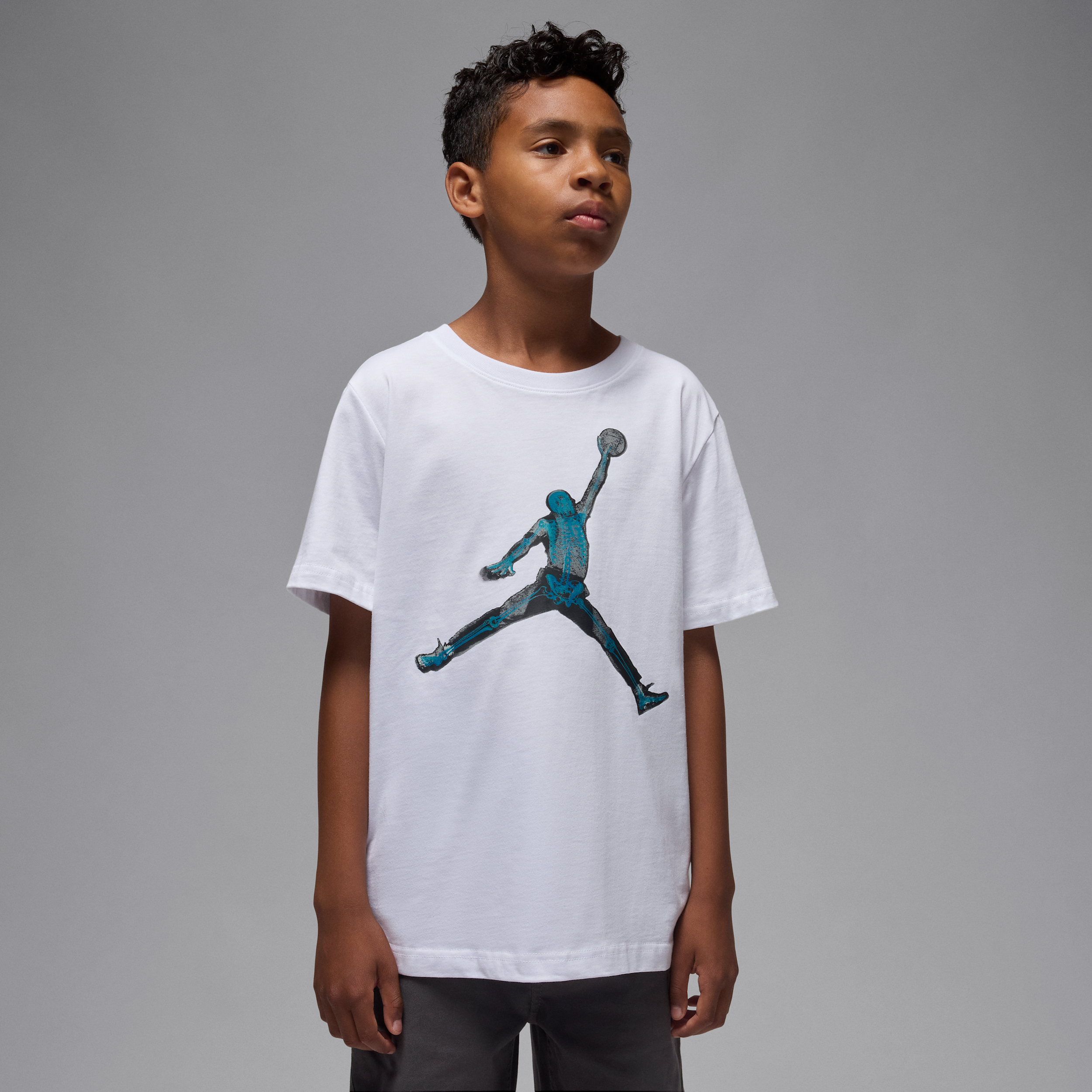 Jordan Skeleton Jumpman T-shirt voor kids - Wit