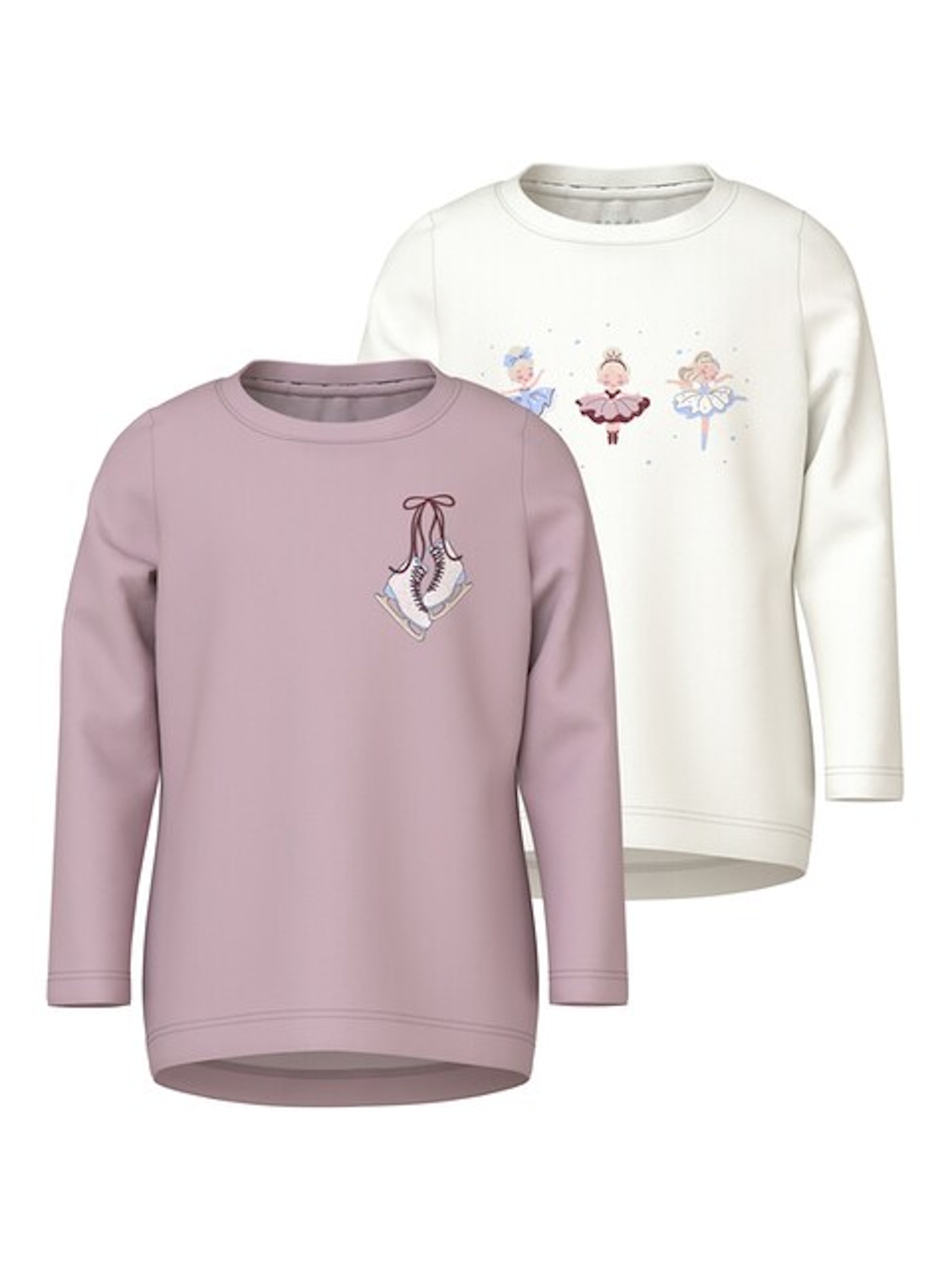 Name It Shirt met lange mouwen NMFVIX 2P LS TOP (2-delig, Set van 2)