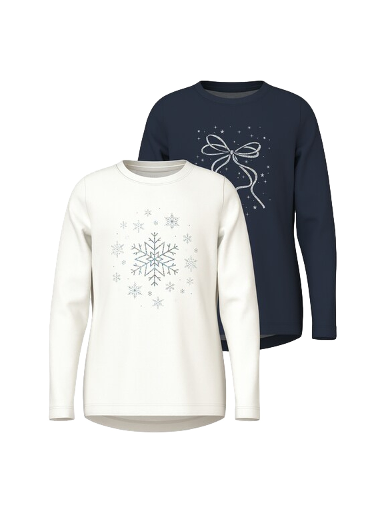 Name It Shirt met lange mouwen NKFVIPARTY 2P LS TOP (set, 2-delig)