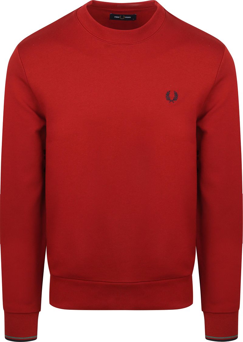 Fred Perry Sweater Logo Rood