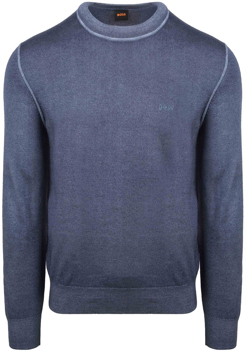 Boss Trui Astefo Wol Blauw