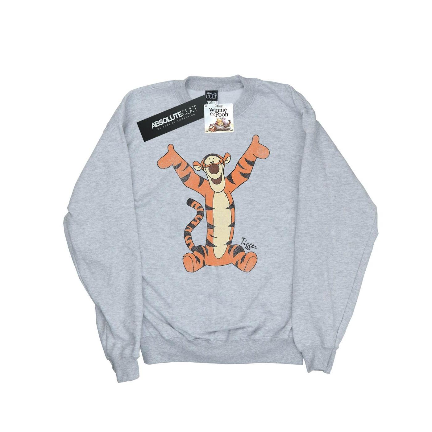 Pertemba Style Loft Disney Heren Winnie The Pooh Klassiek Tijgertje Sweatshirt XXL grijs