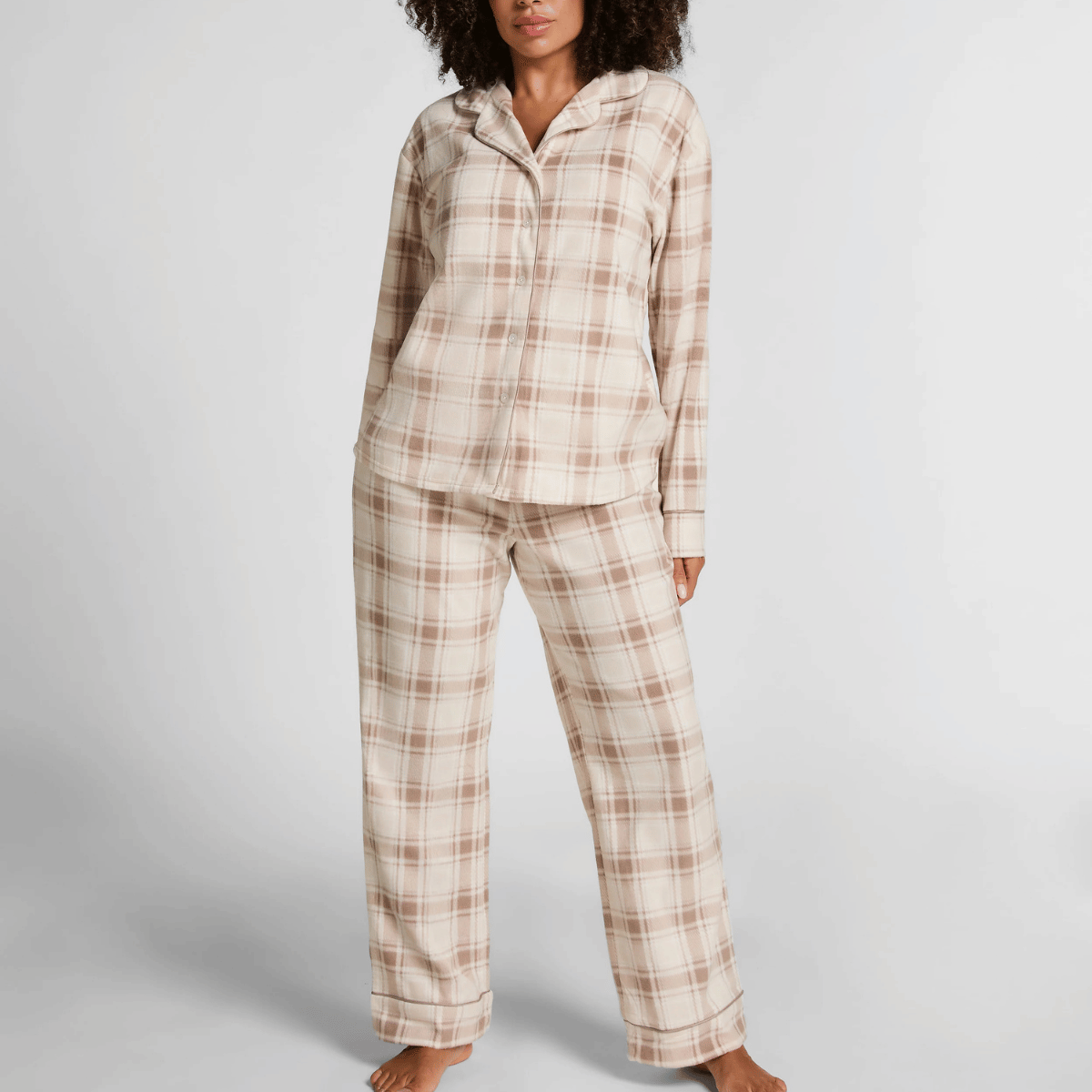 Hunkemöller Polar Fleece pyjama's, bruin