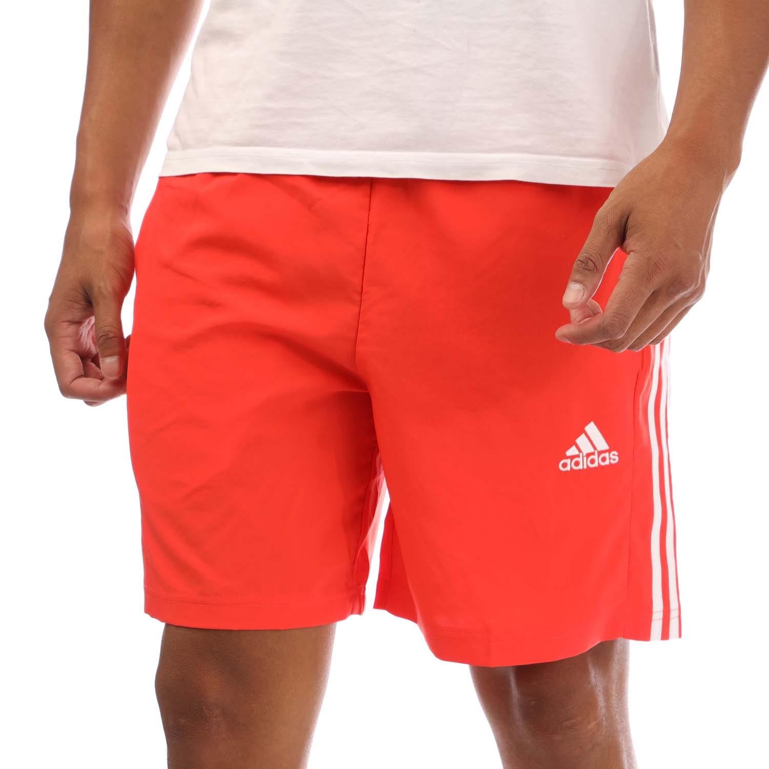 Adidas Heren Essentials Chelsea Aeroready 3 Strepen Shorts M rood