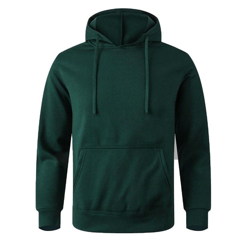 FEGKZLI Specialty Heren casual hoodies fleece hiphop effen sweatshirt heren sportkleding kleding sweatshirt herenkleding XXL donkergroene kleur