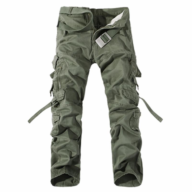 Nice House Cargobroeken Herenmode Casual broek Rechte militaire broek met meerdere zakken 33