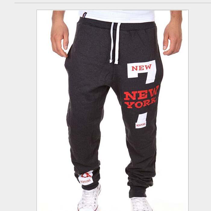 MakeWishes Herenmode Herfst Wintersport Casual printbroek Lange broek XL donkergrijze kleur