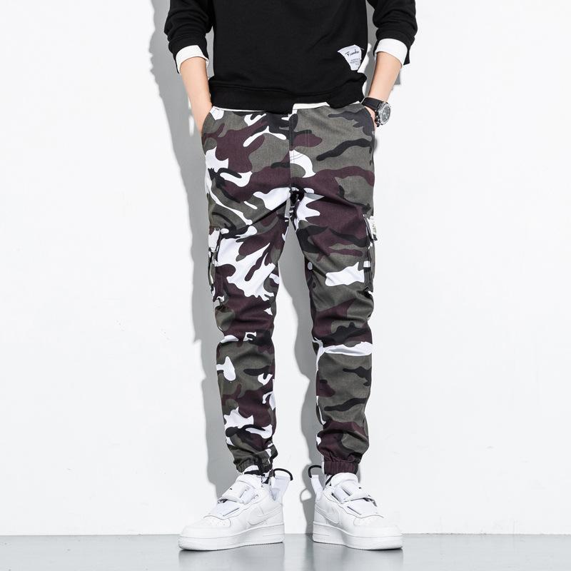 Jianchi.C Clothing Camouflage Overall Broek Heren Slim-Fit Casual Broek Puur Katoen Plus Size Broek M