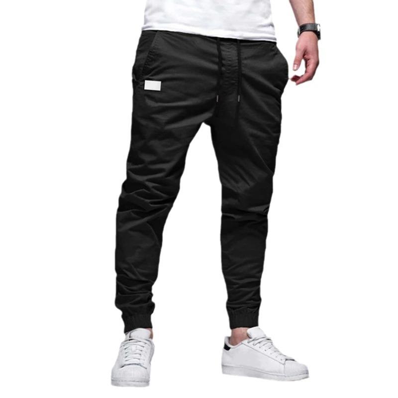 BLUEE Mode Heren Casual Sport Multi-Pocket Casual Broek, Rechte Casual Cargobroek voor Dagelijks Gebruik Heren Broek Tactische Broek Joggingbroek XXXL zwart