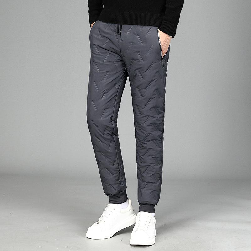 YC Direct Heren winterfleece gevoerde joggers Thermische broek Outdoor atletische hardloopbroek Warme broek Casual verdikte ademende broek voor mannen 7XL grijs