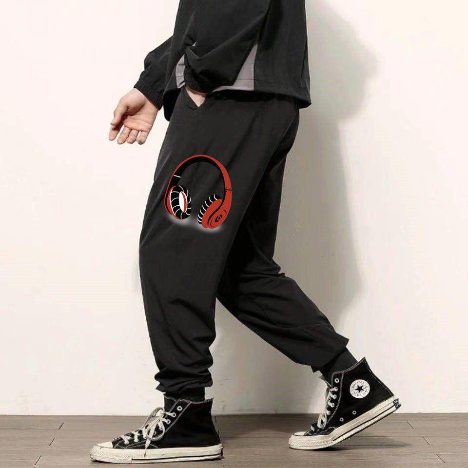 AI Supermarket Heren Plus Size Zomer Casual Zwarte Harem Sportbroek - Losvallend, Trendy, Dun 8XL