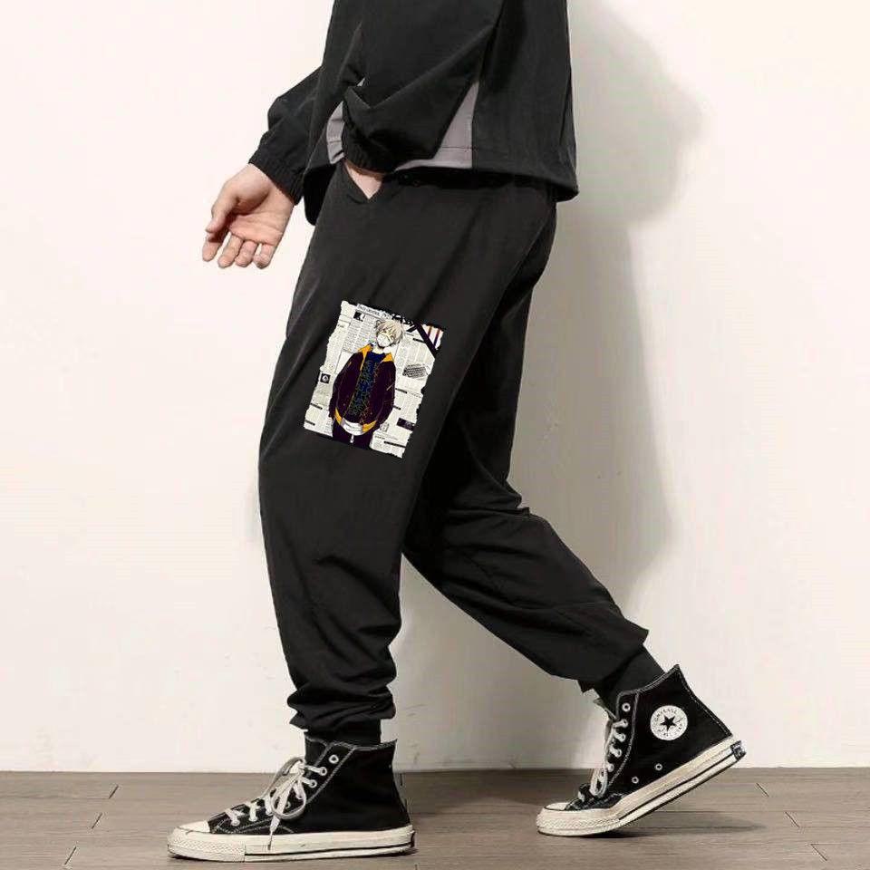 AI Supermarket Heren Plus Size Zomer Casual Zwarte Harem Sportbroek - Losvallend, Trendy, Dun 3XL