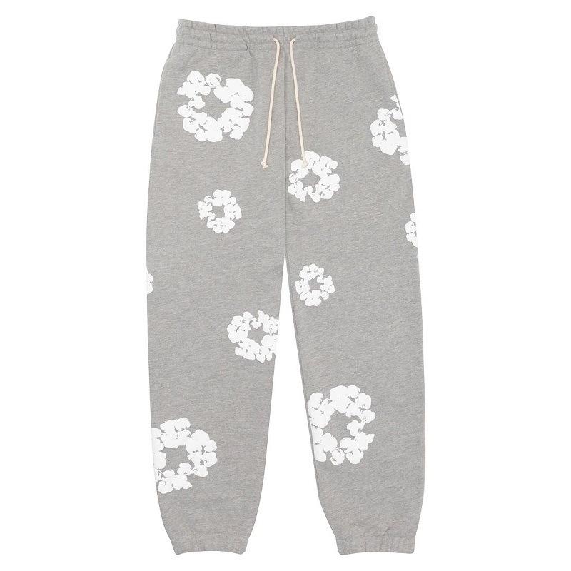 YoungGirl Y2K hiphop streetwear casual modetrend schuim bedrukte losse broek L donkergrijze kleur