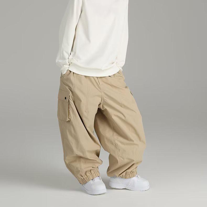 LAOHU Herfst Man Vrouwen Skiën Baggy Broek Warme Losse Broeken Buiten Waterdicht Vrouwelijk Sneeuw Snowboard Broek Kleding M kaki