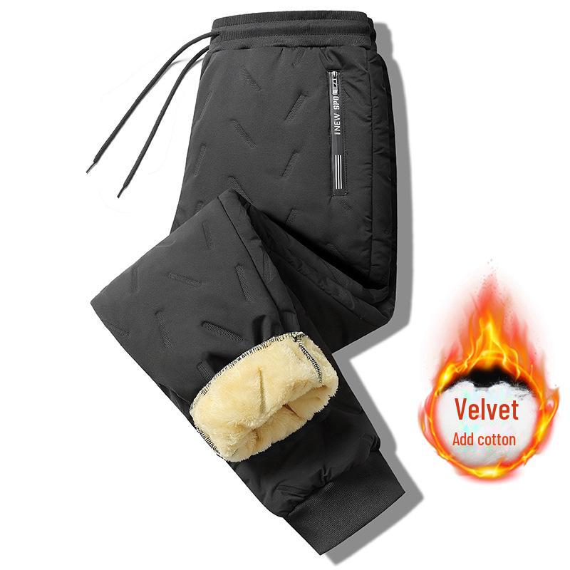 VantaGoods Heren Lamsleren Winterbroek: Warme, casual outdoorbroek met fluwelen voering. L