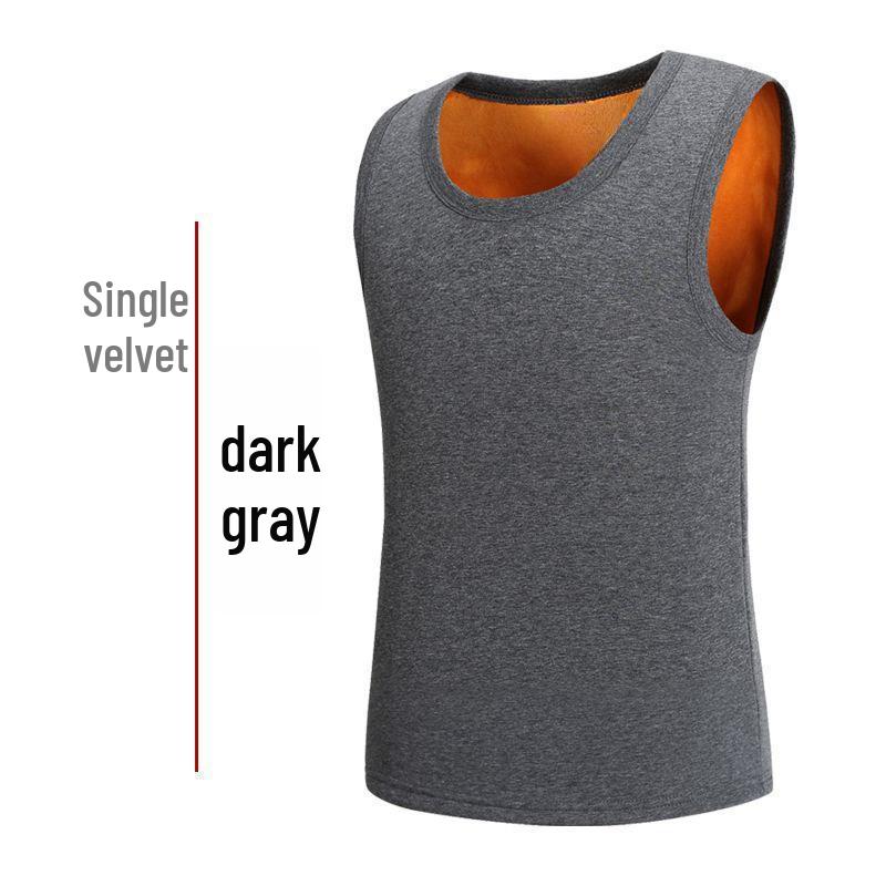 UrbanEdge Heren Thermisch Vest met Fleecevoering: Superzacht, Verdikte Warmte voor Herfst & Winter 2XL (130-145 jin) donkergrijze kleur