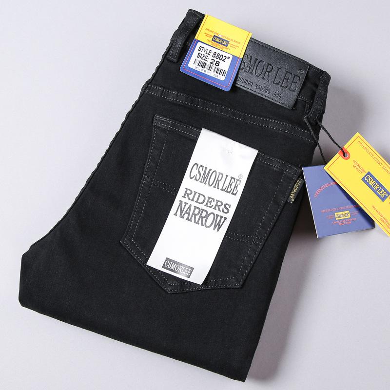 Teacher hua Jeans Heren Recht Los Elastisch Slank Lente- en Herfstmodellen Nostalgie Lange Broek Heren Tijbroek 34