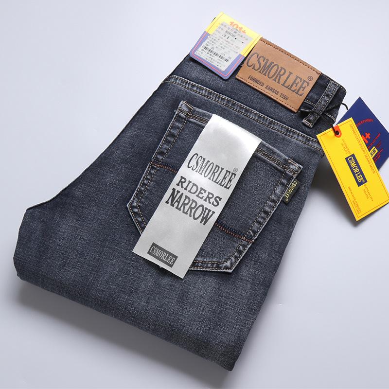 Teacher hua Jeans Heren Recht Los Elastisch Slank Lente- en Herfstmodellen Nostalgie Lange Broek Heren Tijbroek 35