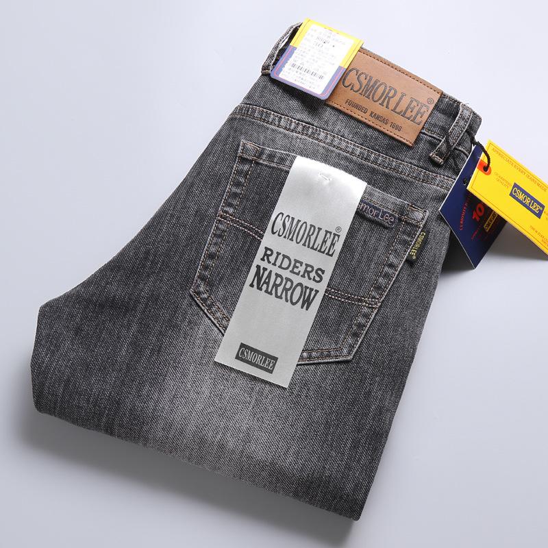 Teacher hua Jeans Heren Recht Los Elastisch Slank Lente- en Herfstmodellen Nostalgie Lange Broek Heren Tijbroek 33