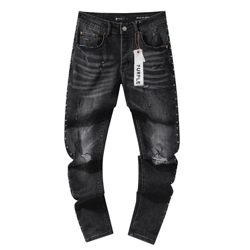 GEMTIDE Blauwe Gescheurde Jeans High Street Casual Broek 30