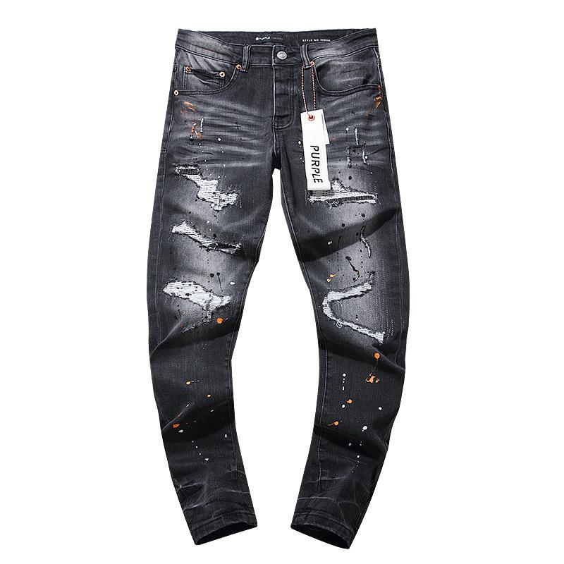 GEMTIDE Blauwe Gescheurde Jeans High Street Casual Broek 36