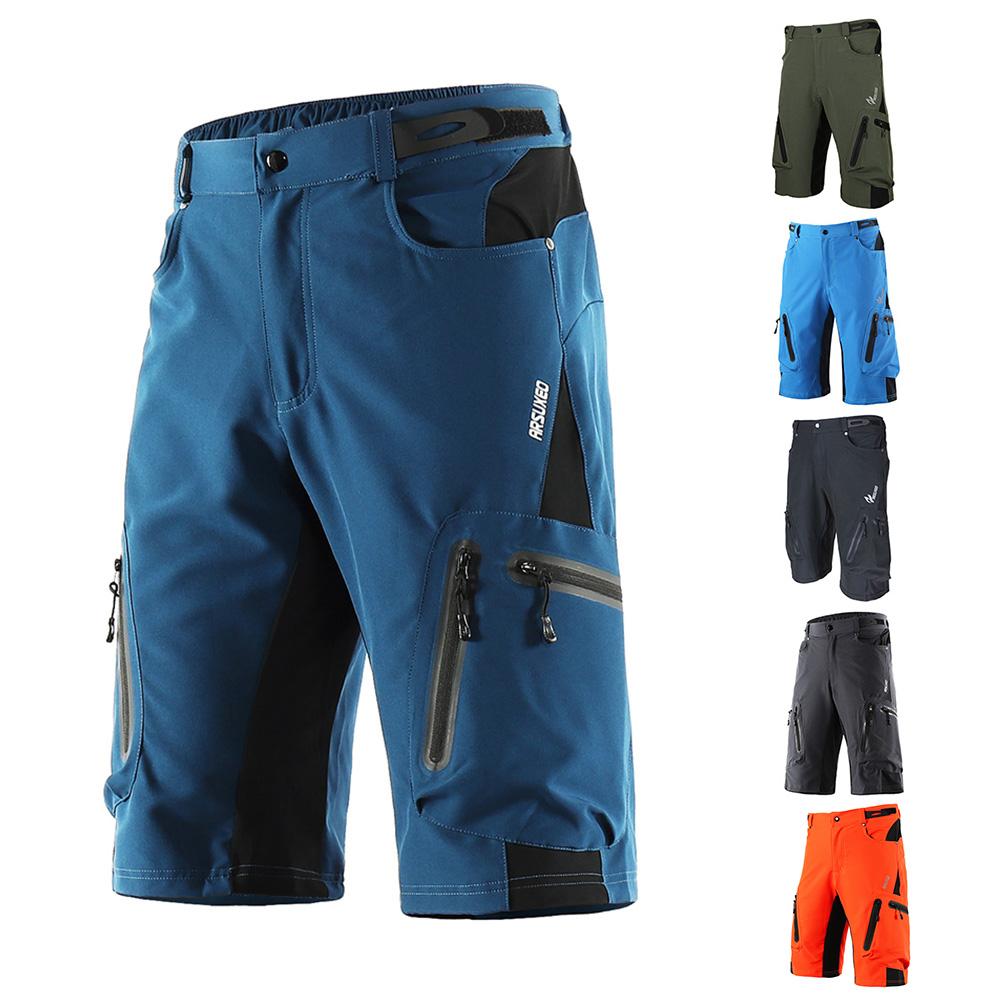 Igeteck Lixada Baggy Shorts Fietsen Fietsen Broek Ademende Sport Loose Fit Shorts XXL donkergrijze kleur