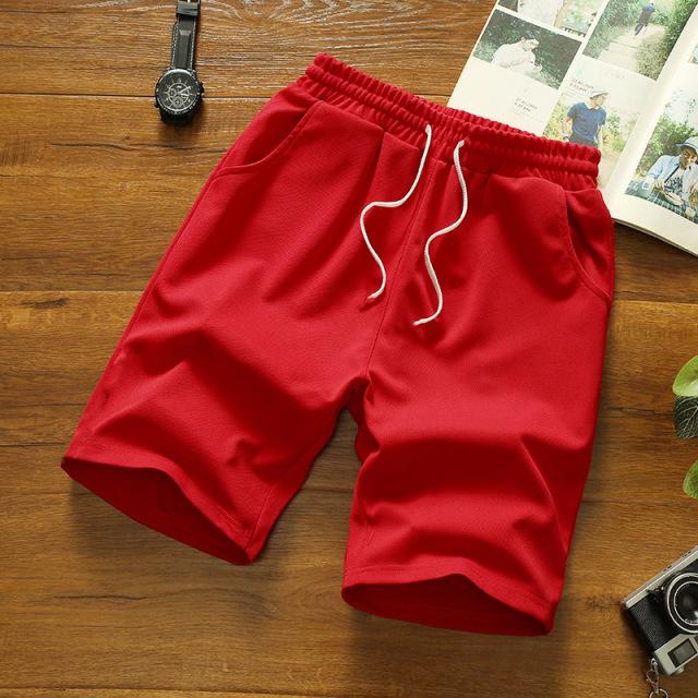 Zorioneko Zomer Mannen Mesh Gym Bodybuilding Casual Losse Shorts Joggers Buiten Fitness Strand Korte Broek Mannelijke Merk Joggingbroek M-5XL XXL rood