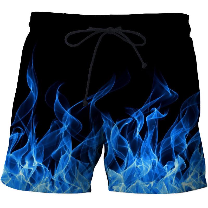 ETST WENDY 005 heren Vlam Grafische Strandbroek 3D-geprinte sneldrogende shorts Herenshorts Casual sportbroeken Bermudashorts Zwembroeken 6XL