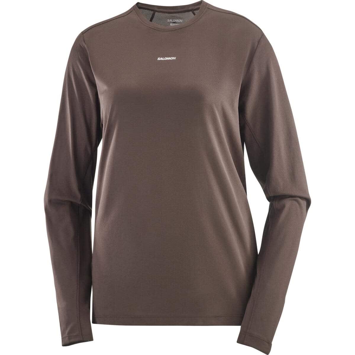 Salomon Shakeout core ls tee dames - BRUIN - Dames
