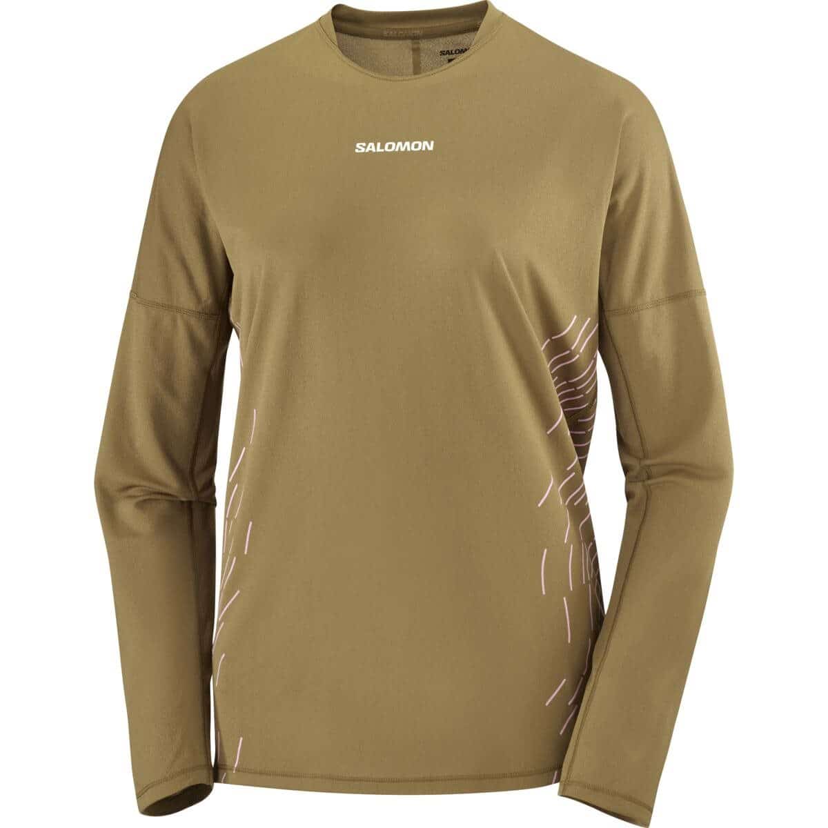 Salomon Sense aero ls tee gfx dames - GROEN - Dames